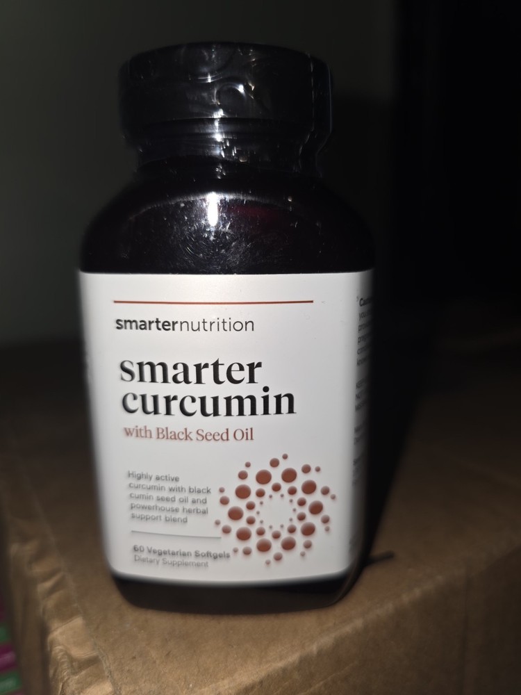Smarter Curcumin with organic black seed oil 60 softgels Expiration 2/2027