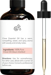Clove Essential Oil – 4 Fl Oz – 100% Pure & Natural – Grade