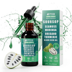 “VYXION Pure Soursop 10 in 1 Liquid DropsExtract-Seamoss,Moringa,Black SeedOil,T