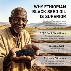 Oil Black Seed Ethiopian Softgels|4.64% Thymoquinone Capsules |Gluten-Free,60 US
