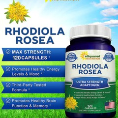 Rhodiola Rosea Stress Support & Boosts Energy | 1000mg 120 Capsules