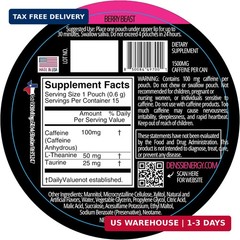 Energy Pouches – Fast-Acting Caffeine + Nootropic Boost – Sugar-Free, Tobacco-Fr