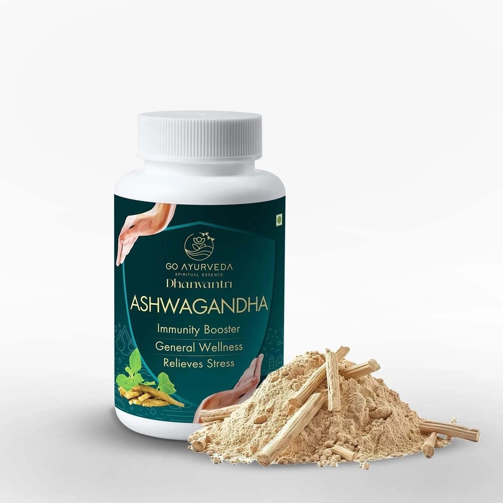 Go Ayurveda Dhanvantri Ashwagandha Capsules, 60 Capsules w023