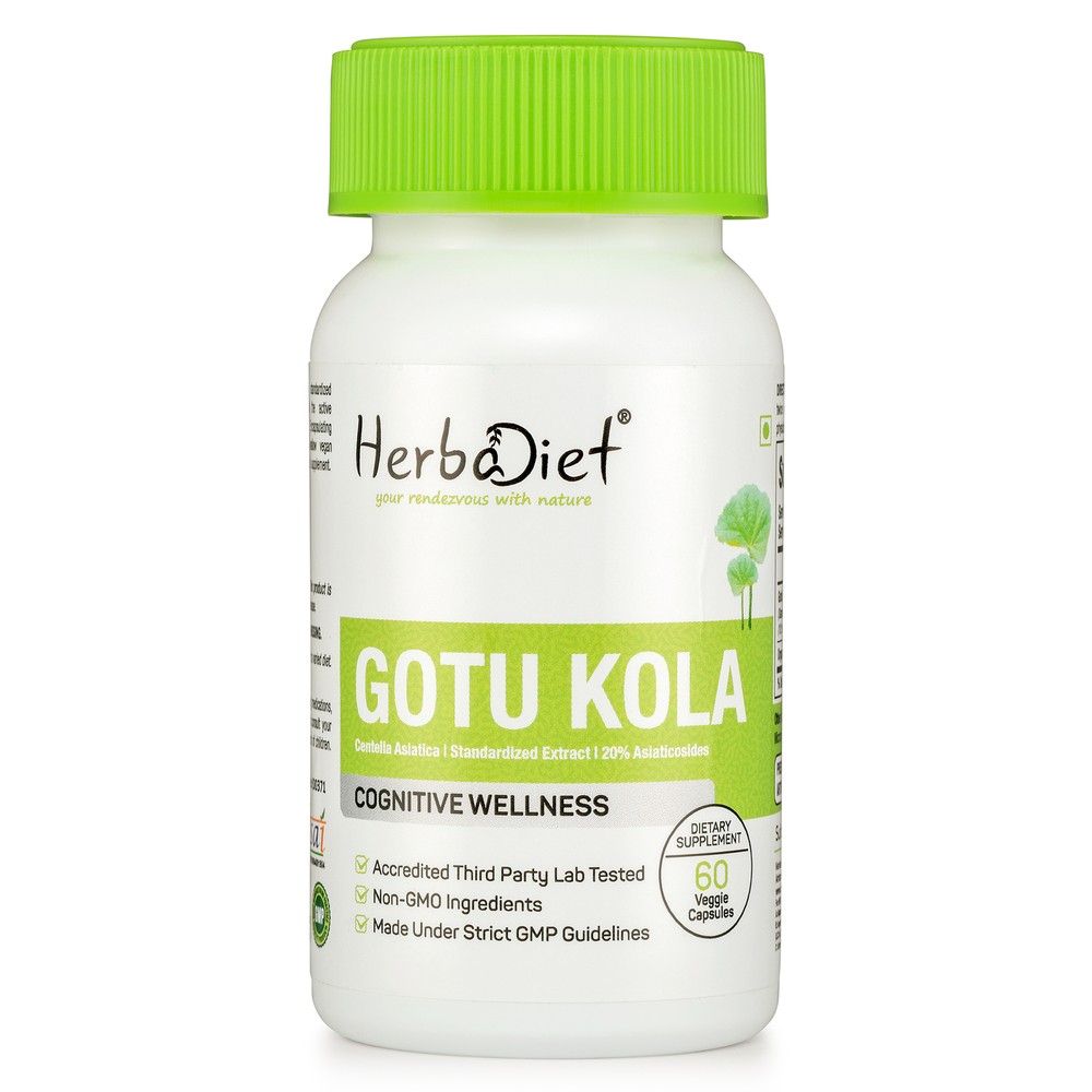 Gotu Kola Extract Capsules 15:1 (3000mg eq) Centella Anxiety Brain Health Memory