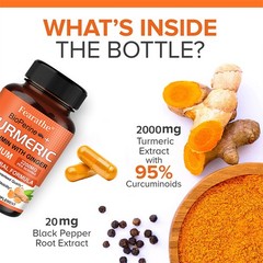 Triple Strength Turmeric Curcumin With Bioperine And Ginger 2200mg 30/60/120Caps
