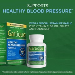 Garlique Garlic Extract Caplets Blood Pressure Support 60 Count Vegan