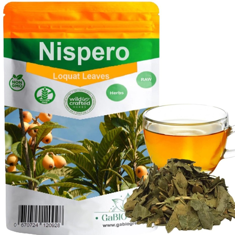 Nispero – Loquat Leaves, Resealable Bag, Packging is USA, Nispero Leaves