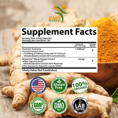 TURMERIC 95% CURCUMIN 10,000mg EXTRACT TUMERIC BLACK PEPPER ANTIOXIDANT 360 CAPS