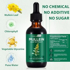 Mullein Drops for Lungs – Mullein Leaf Extract with Chlorophyll for Lung and Res