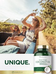 Coconut Oil Softgels | 3000 mg | 240 Count | Non-GMO, Gluten Free | by Carlyle