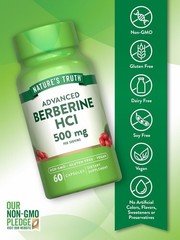 Berberine 500mg | 60 Capsules | Vegan, Non-GMO, Gluten Free | by Nature’s Truth
