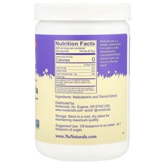 NuNaturals NuStevia White Stevia Powder 12 oz 340 g Sugar-Free