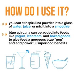 Organic Blue Spirulina Powder – 100% Pure Vegan Superfood, Non-GMO, Gluten-Free,