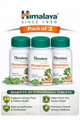 Himalaya Punarnava Tablets 60s x3 | Herbal Urinary Support free shipping