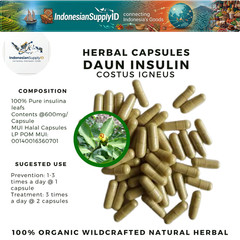 [idHerb] 100-500 CAPSULES Daun insulin Smallanthus sonchifolius WildCrafted