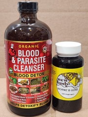 WORMZ-B-GONE + Blood & Parasite Cleanse Combo (LIQUID + CAPSULE SYSTEM)