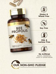 Bee Propolis Capsules 600mg | 150 Count | Non-GMO, Gluten Free | by Carlyle