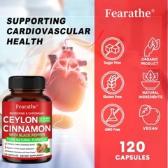 Berberine Ceylon Cinnamon for Heart, Blood Sugar & Immune Health 30 To 120 Caps