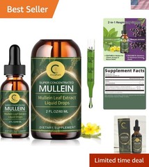 Mullein & Elderberry Liquid Tincture – Advanced Respiratory Support, 2 FL OZ