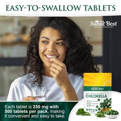 Sunlit Best USDA Organic Premium Chlorella Tablets 500 500 Count (Pack of 1)