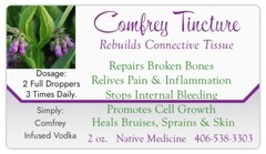 Comfrey Tincture- Repairs Bones, Cartilage & Tissue, Stops internal bleeding