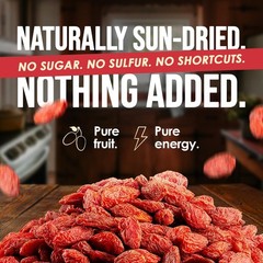 Sun-Dried Goji Berries 0.5 lb – Hand-Picked, High Antioxidants, No Additives