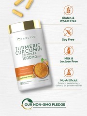 Carlyle Turmeric Curcumin with Black Pepper | 180 180 Count (Pack of 1)