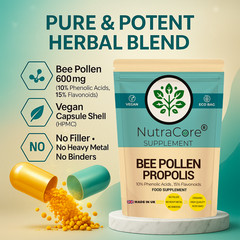 Bee Pollen Propolis Capsule 600mg-(10% Phenolic Acids, 15% Flavonoid)-180Capsule