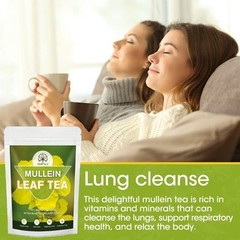 Mullein Leaf Tea Bags For Lung Cleanse Detox Herbal Enhance Immunity Support