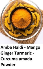 Amba Haldi Mango Ginger Turmeric Powder (Curcuma amada) 100% Purest