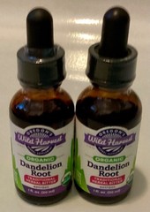 Lot of 2 Oregons Wild Harvest Organic Dandelion Root Liquid Extract Tincture 1oz