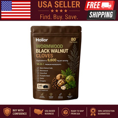Holior 18-in-1 Black Walnut & Wormwood Herbal Blend for 240 Count (Pack of 1)