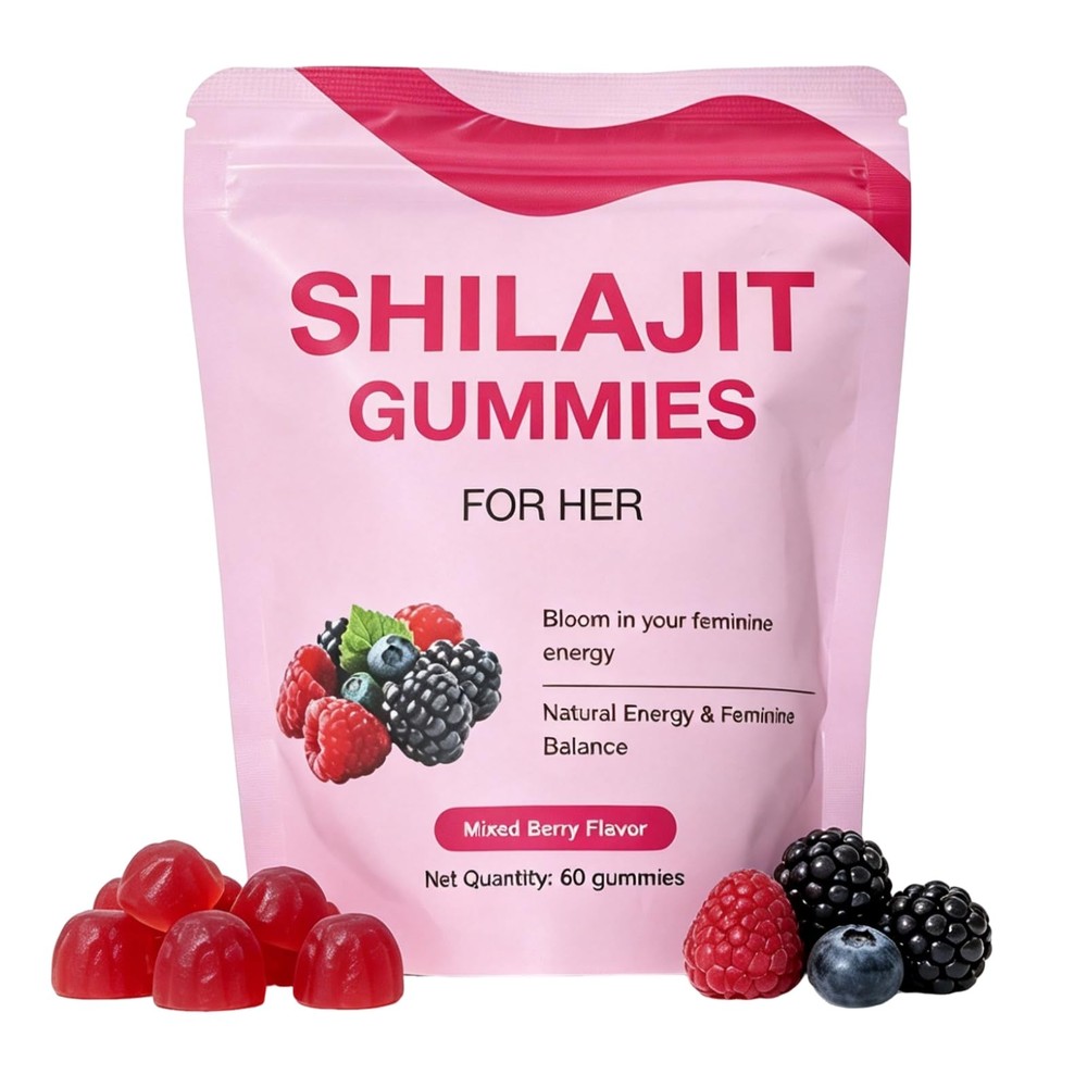 Shilajit Gummies for Women, Botanical Formula, Mixed Berry Flavor 1pcs
