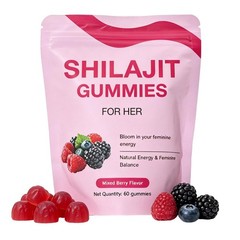 Shilajit Gummies for Women, Botanical Formula, Mixed Berry Flavor 1pcs