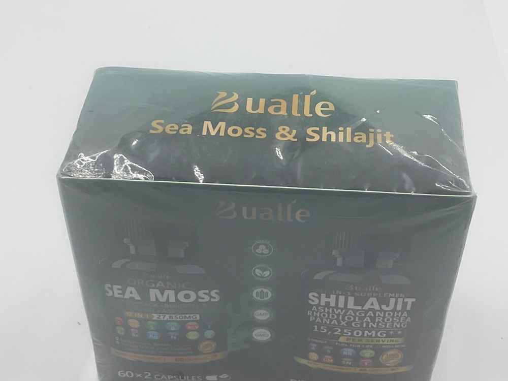 Sea Moss & Shilajit Exp2027 60ct Each 27,850mg And 15,250mg 12 In 1