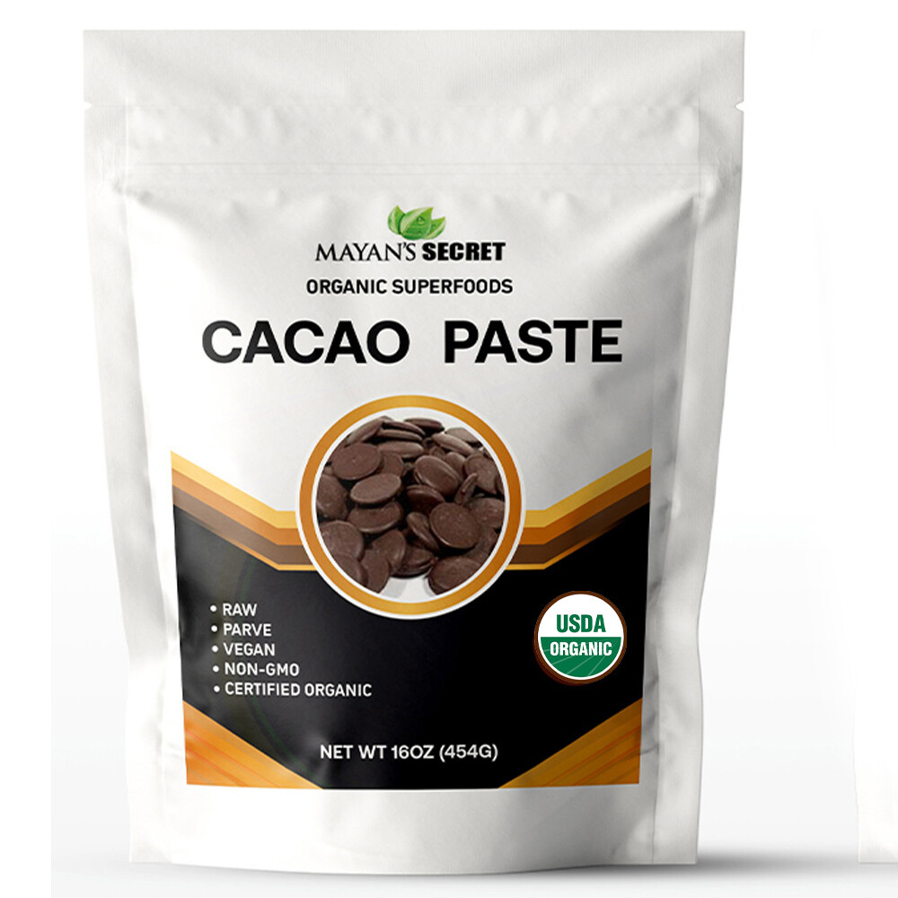 Cacao Paste Wafers 1 lb Raw Vegan USDA Certified Organic