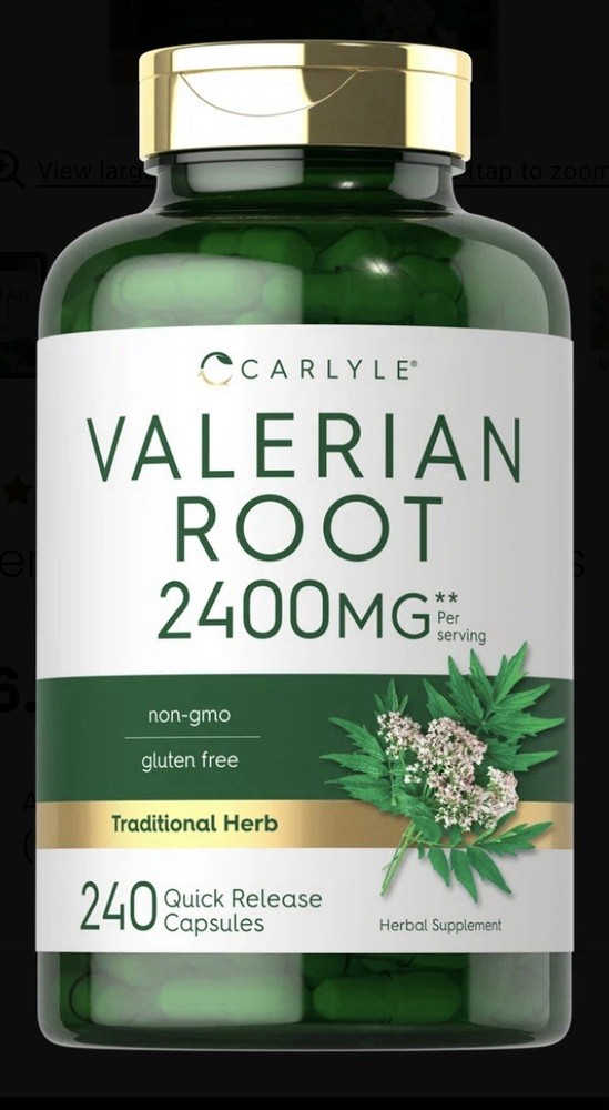 Valerian Root Capsules 2400mg | 240 Count | Non-GMO, Gluten Free | Not Po Box