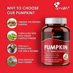 Pumpkin Seed Extract Powder Immunity, Heart Support 10000mg Capsules – 90 Count