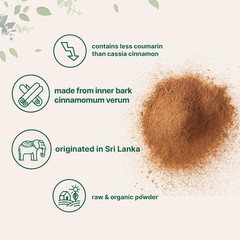 Bulk Organic Ceylon Cinnamon Powder, 1 lb | Non-GMO, Great for Cooking & Drinks