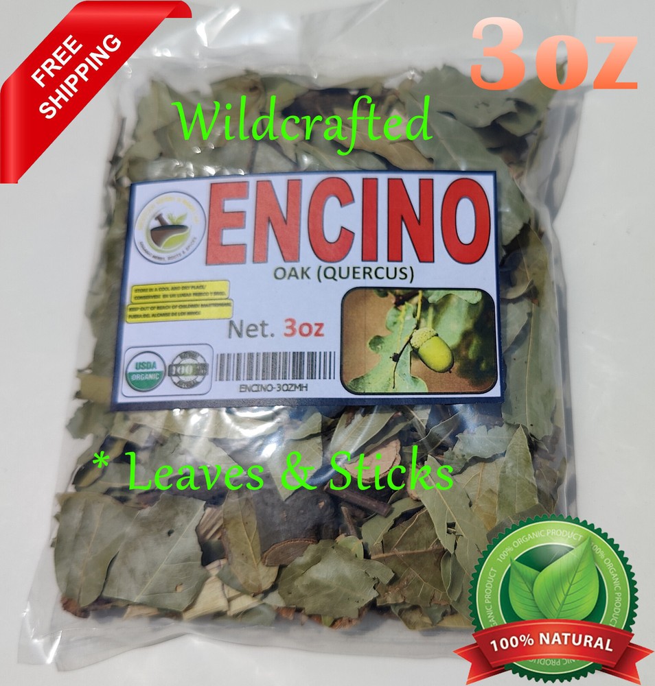 Encino, ramas de Encino,Hojas de encina, Hojas de roble, oak leaves & stick 3oz
