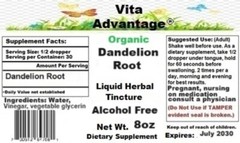 Organic Dandelion Root Tincture Alcohol Free with FREE Sample