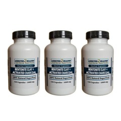 360 Sodium Bentonite Clay & Activated Charcoal Capsules 1000mg – Buy More + Save