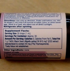 Solaray – Vital Extracts Black Seed Oil – Herbal Support – 1 fl oz – Exp 02/2027