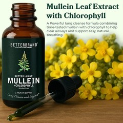 Betterbrand Mullein & Chlorophyll Drops designed for Lung Detox & Respiratory Su