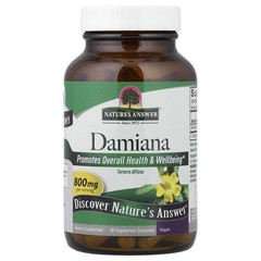 Nature s Answer Damiana Leaf 800 mg 90 Vegetarian Capsules Cruelty-Free, Kosher,