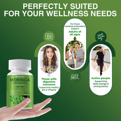 Organic Moringa Capsules – 5000mg Per Serving of Natural Pure Moringa Leaf