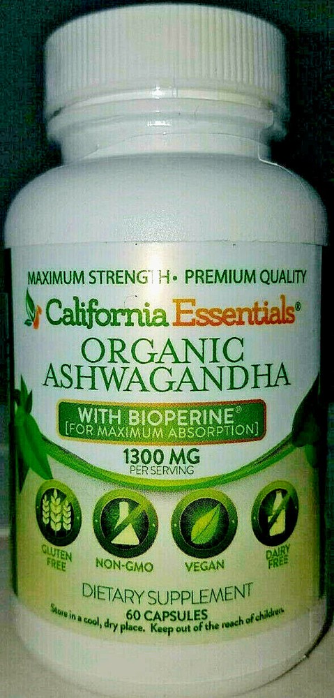 ORGANIC ASHWAGANDHA-1300MG PER SERVE-ENERGY-STRENGTH-LONGEVITY-SEALED-FREE SHIP