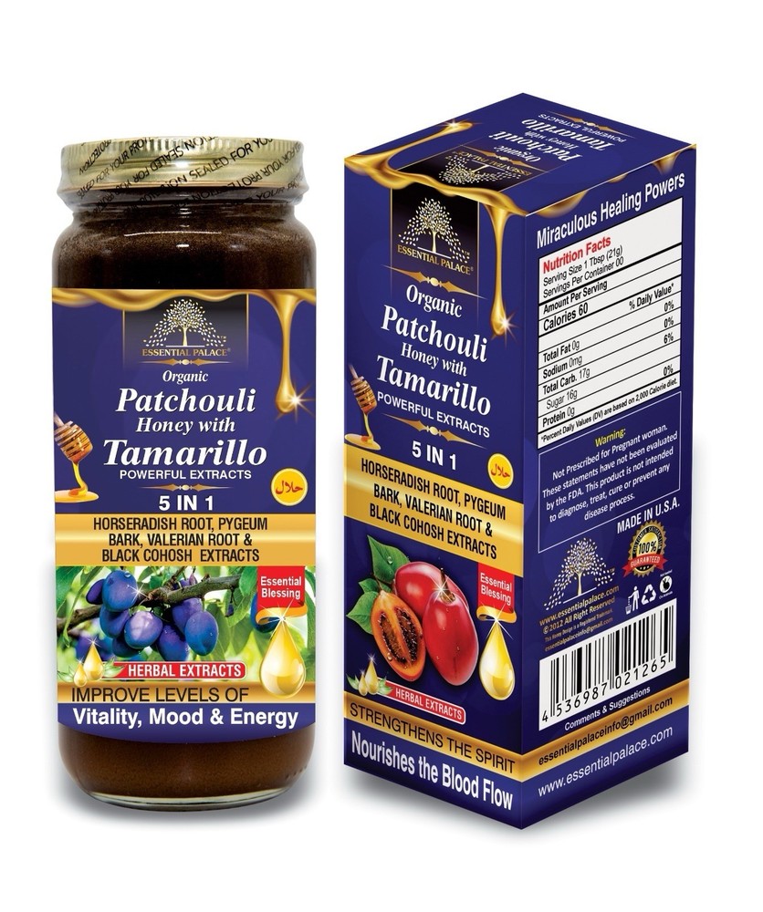 Organic Patchouly W/Honey And More 5 IN 1 By Essential Palace – 16 oz