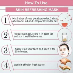 Rose Petals Powder For Natural Skin Care Reduces Wrinkles F/Ship