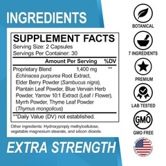 Lymphatic Support Herbal Capsules Immune Wellness 60 Count DR. BO